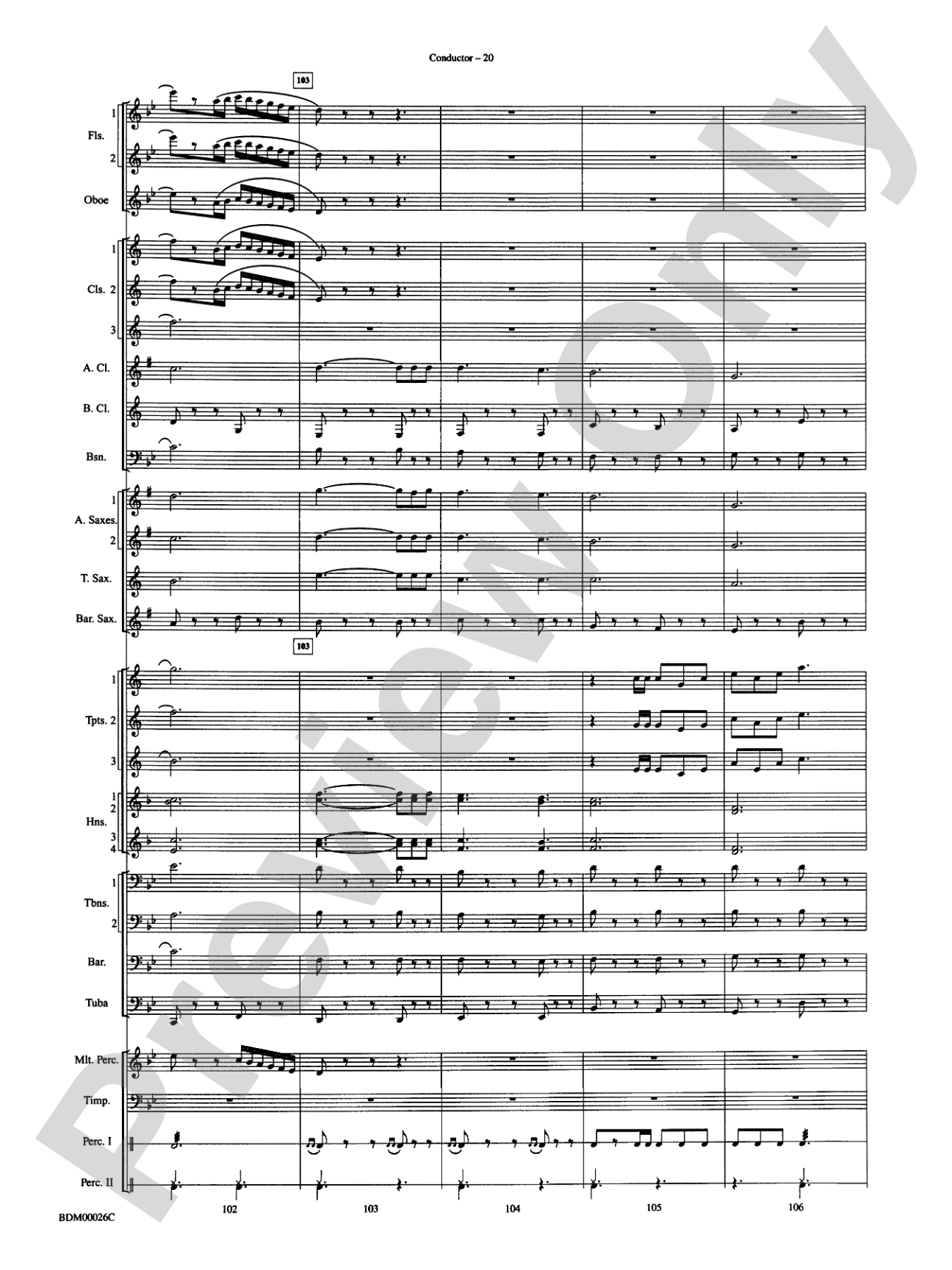 Wings and Shield: Concert Band Conductor Score & Parts