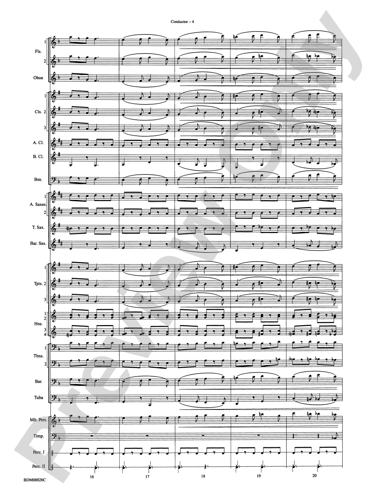 Wings and Shield: Concert Band Conductor Score & Parts