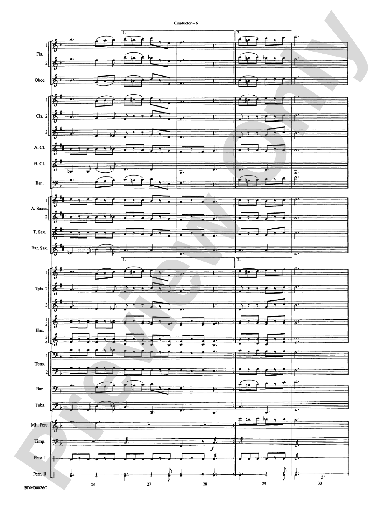 Wings and Shield: Concert Band Conductor Score & Parts