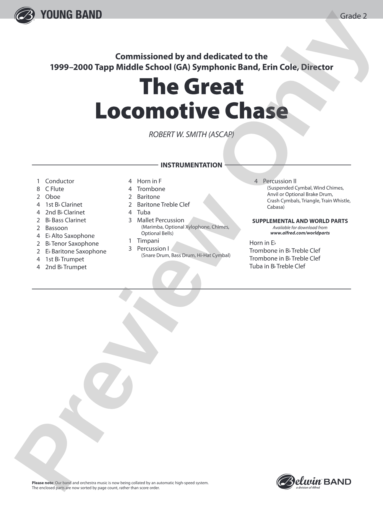The Great Locomotive Chase: Concert Band Conductor Score & Parts
