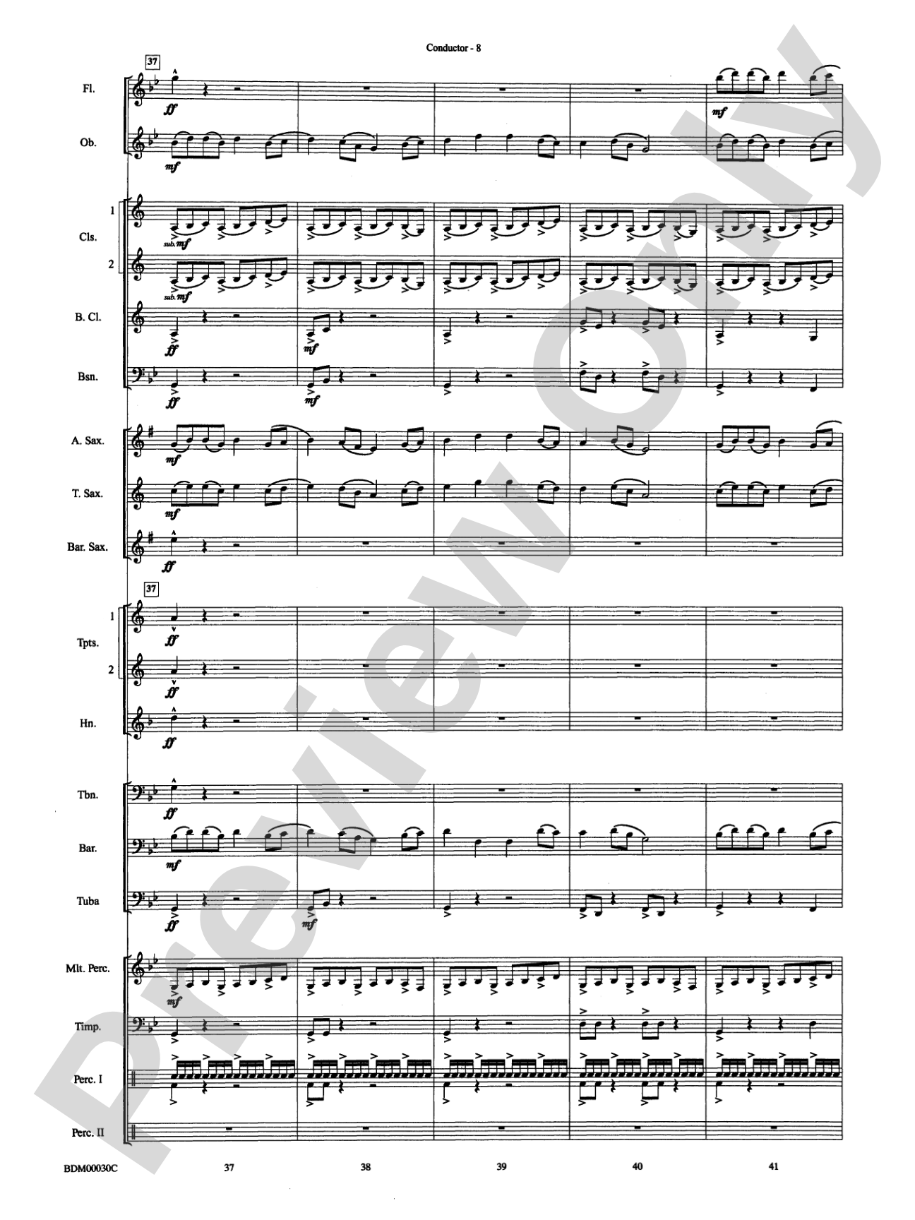 The Great Locomotive Chase: Concert Band Conductor Score & Parts