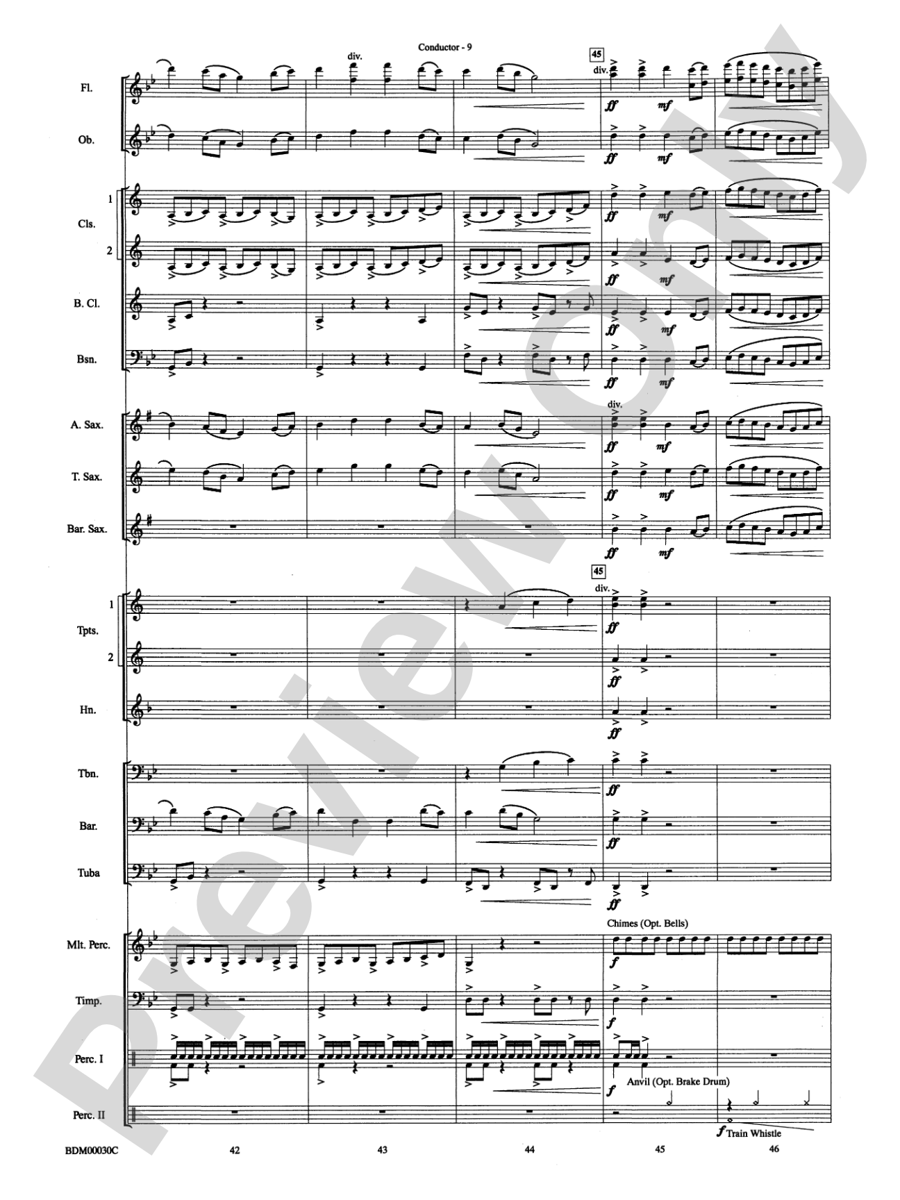 The Great Locomotive Chase: Concert Band Conductor Score & Parts