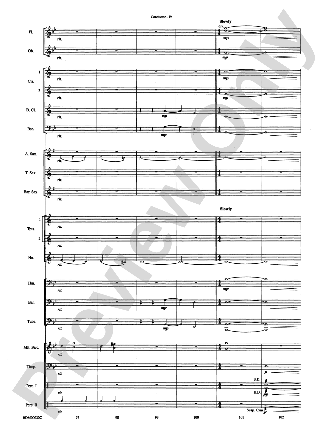 The Great Locomotive Chase: Concert Band Conductor Score & Parts