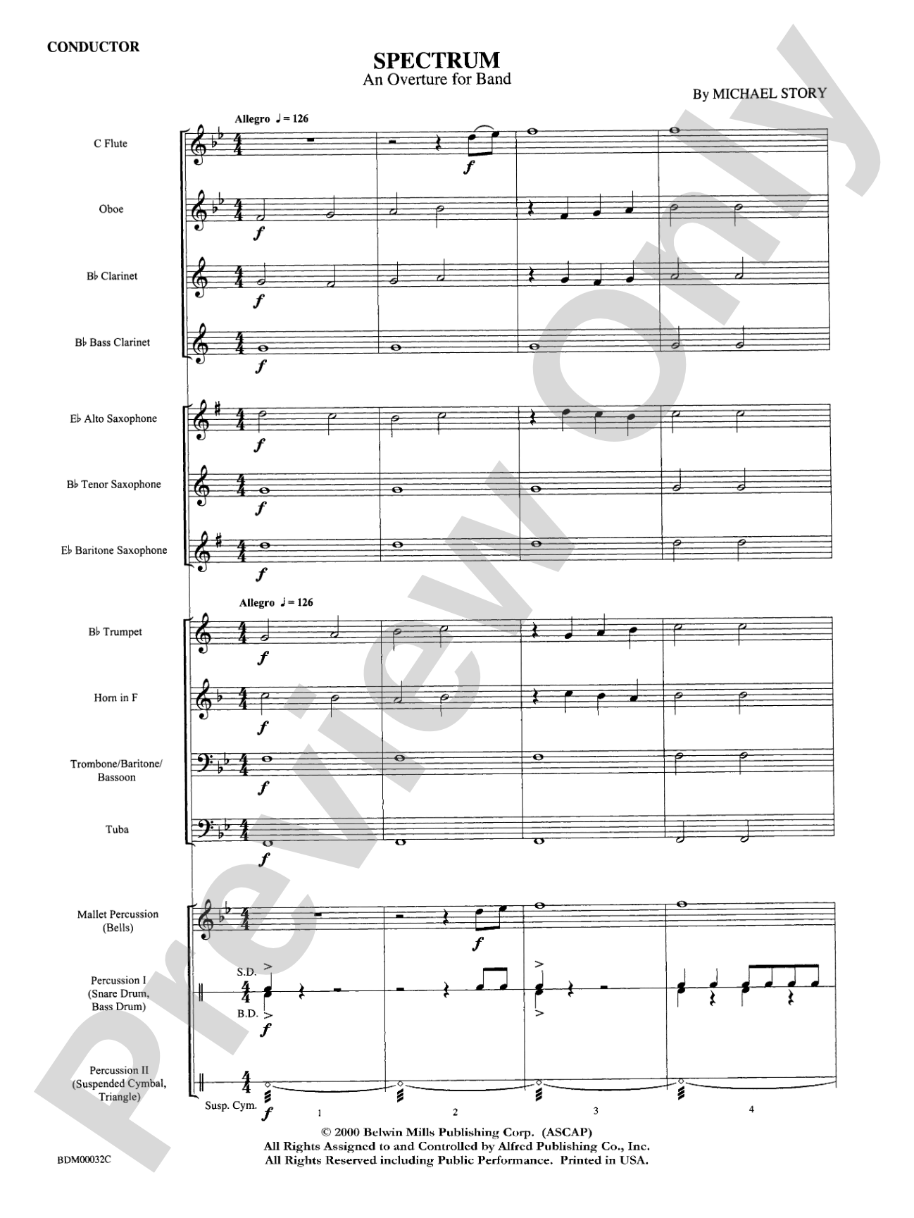 Spectrum: Concert Band Conductor Score & Parts