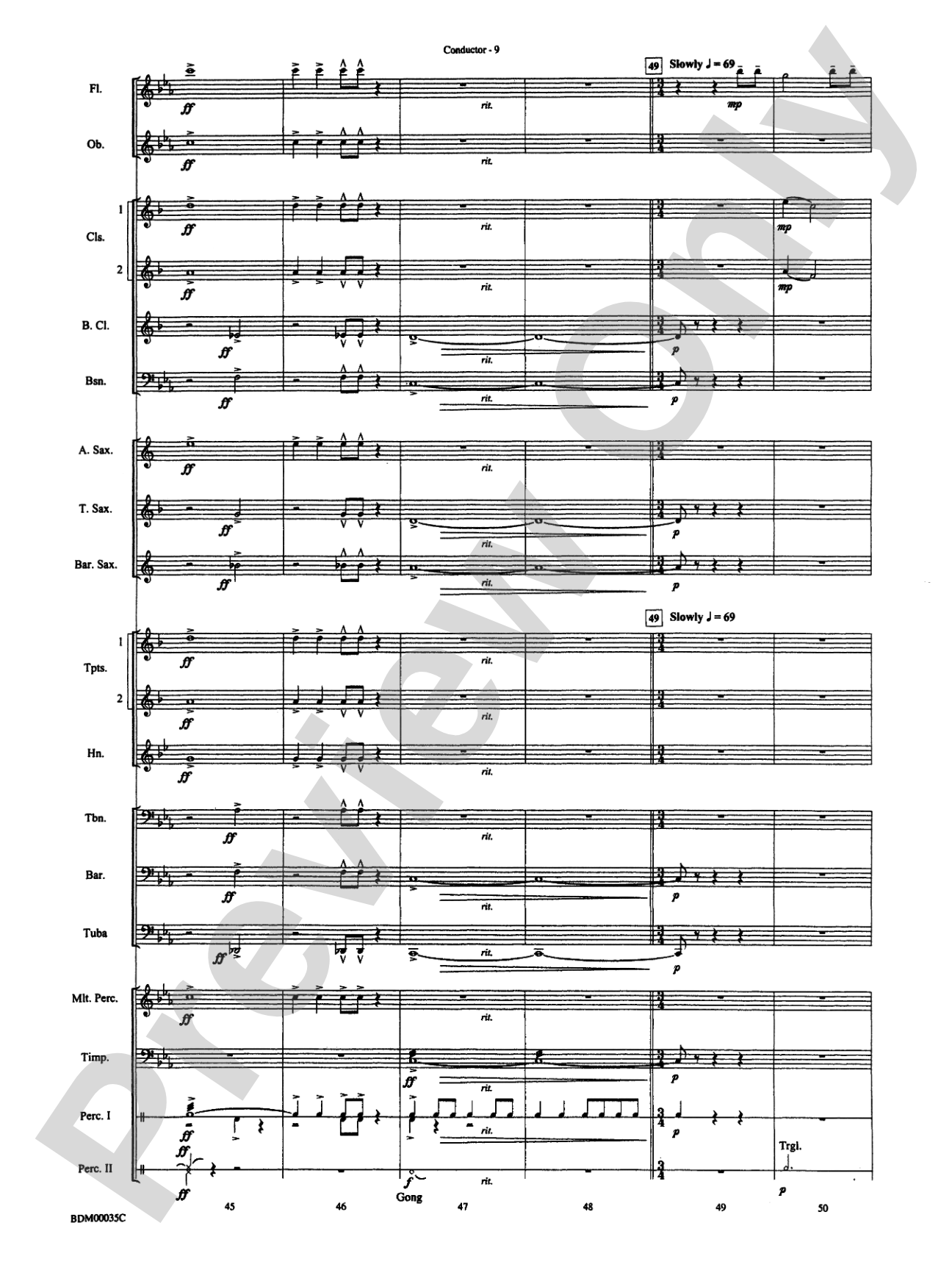 Tribal War Chant: Concert Band Conductor Score & Parts