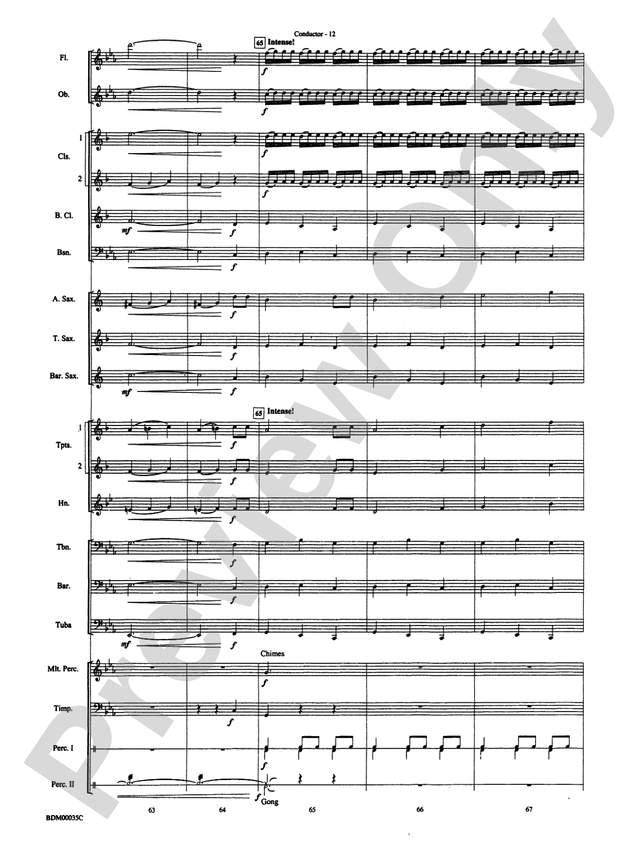 Tribal War Chant: Concert Band Conductor Score & Parts