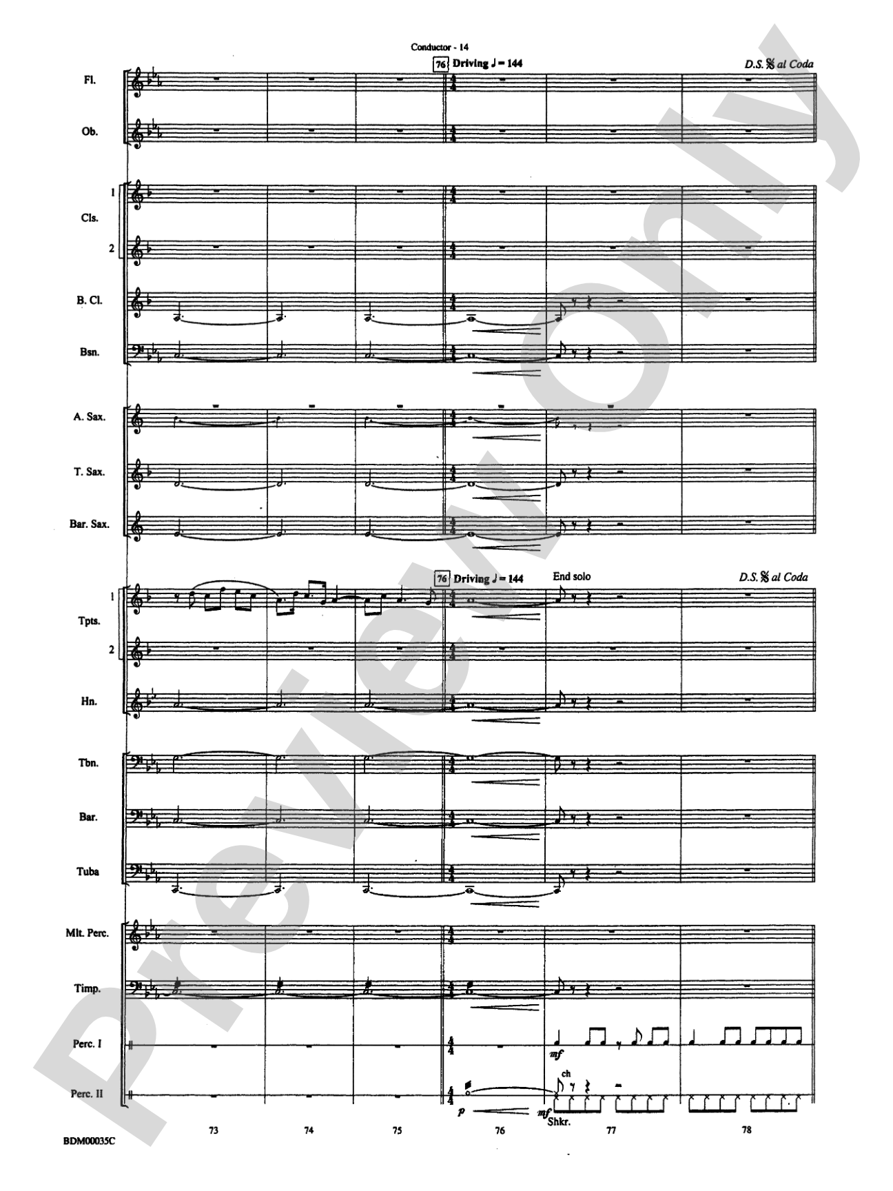 Tribal War Chant: Concert Band Conductor Score & Parts