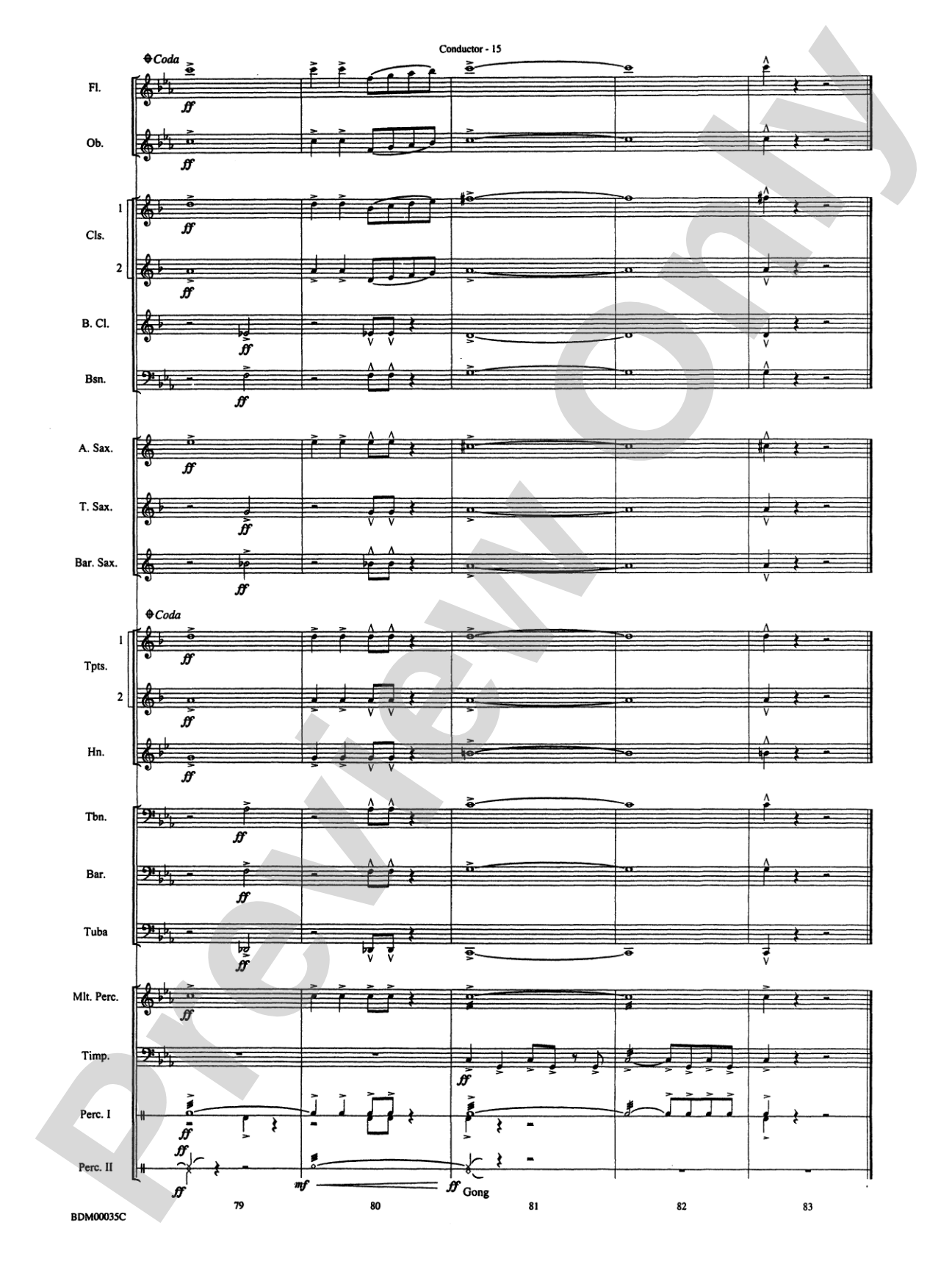 Tribal War Chant: Concert Band Conductor Score & Parts