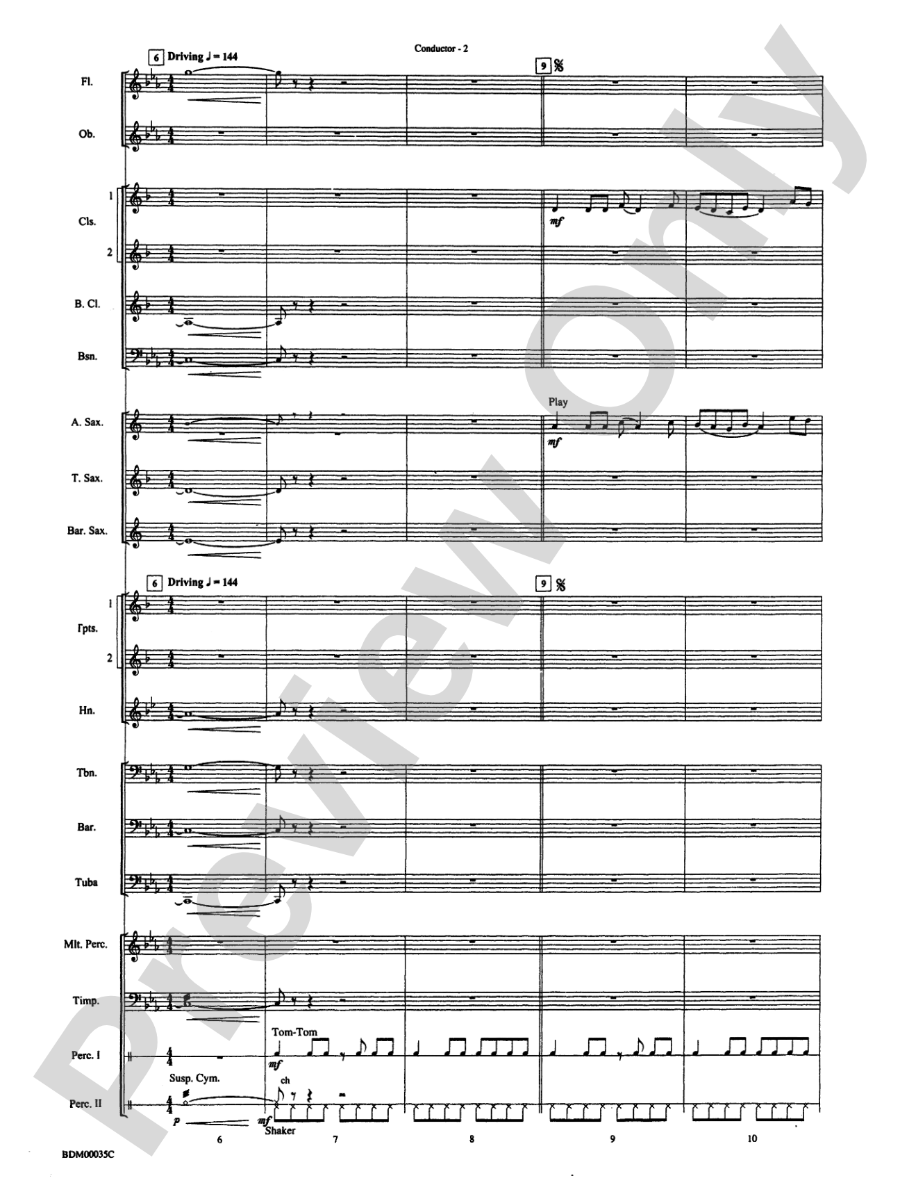 Tribal War Chant: Concert Band Conductor Score & Parts
