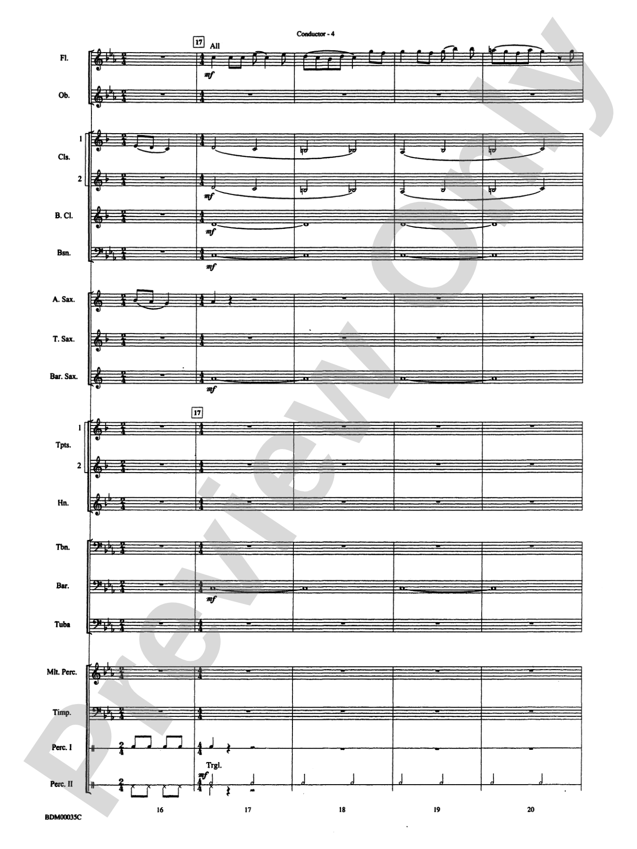 Tribal War Chant: Concert Band Conductor Score & Parts