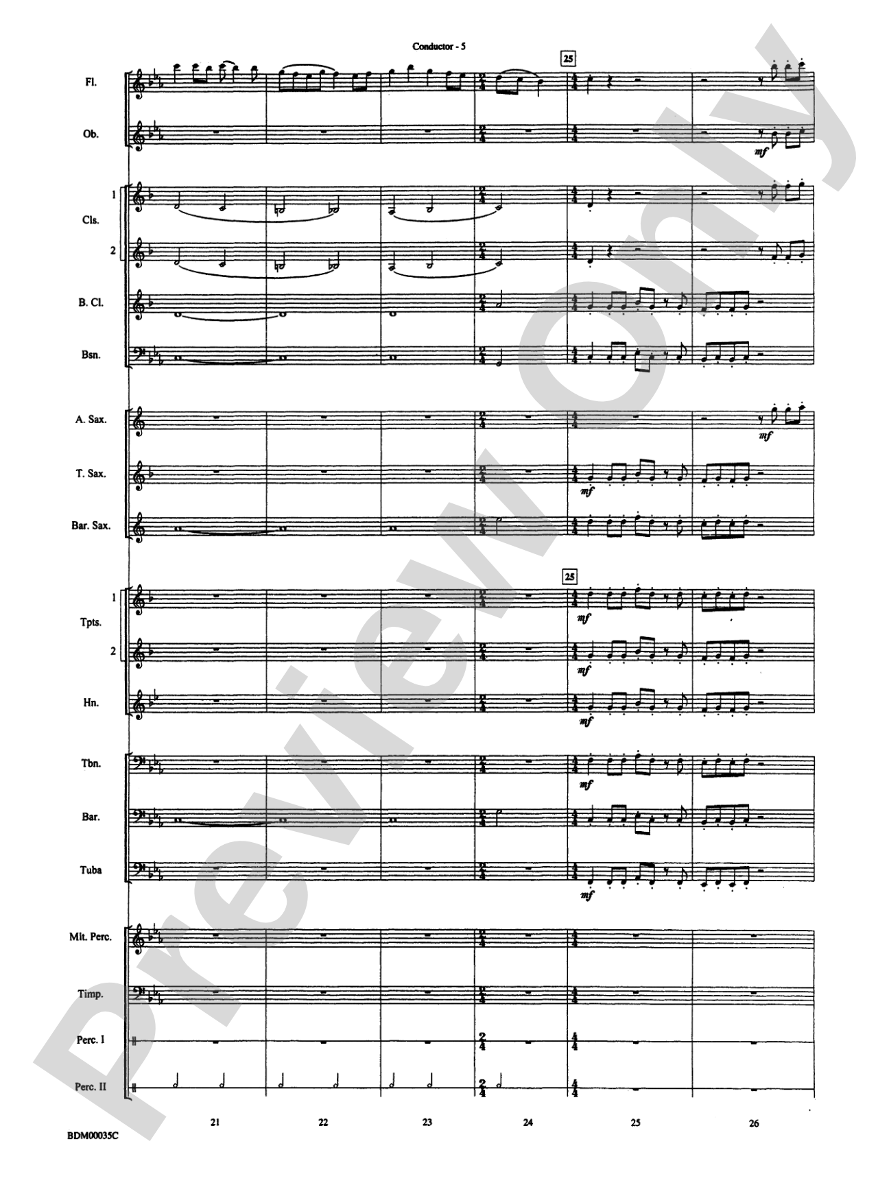 Tribal War Chant: Concert Band Conductor Score & Parts
