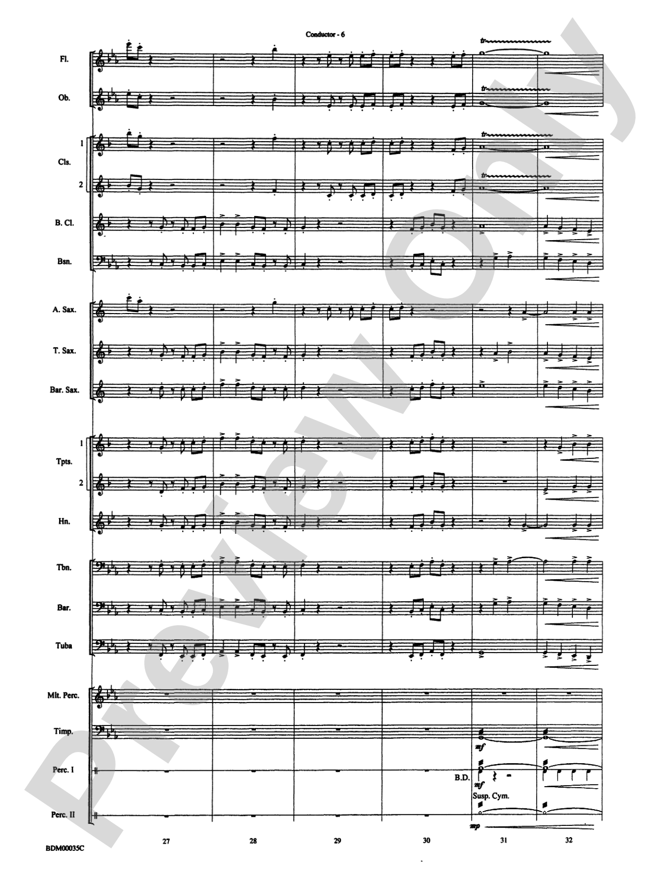 Tribal War Chant: Concert Band Conductor Score & Parts