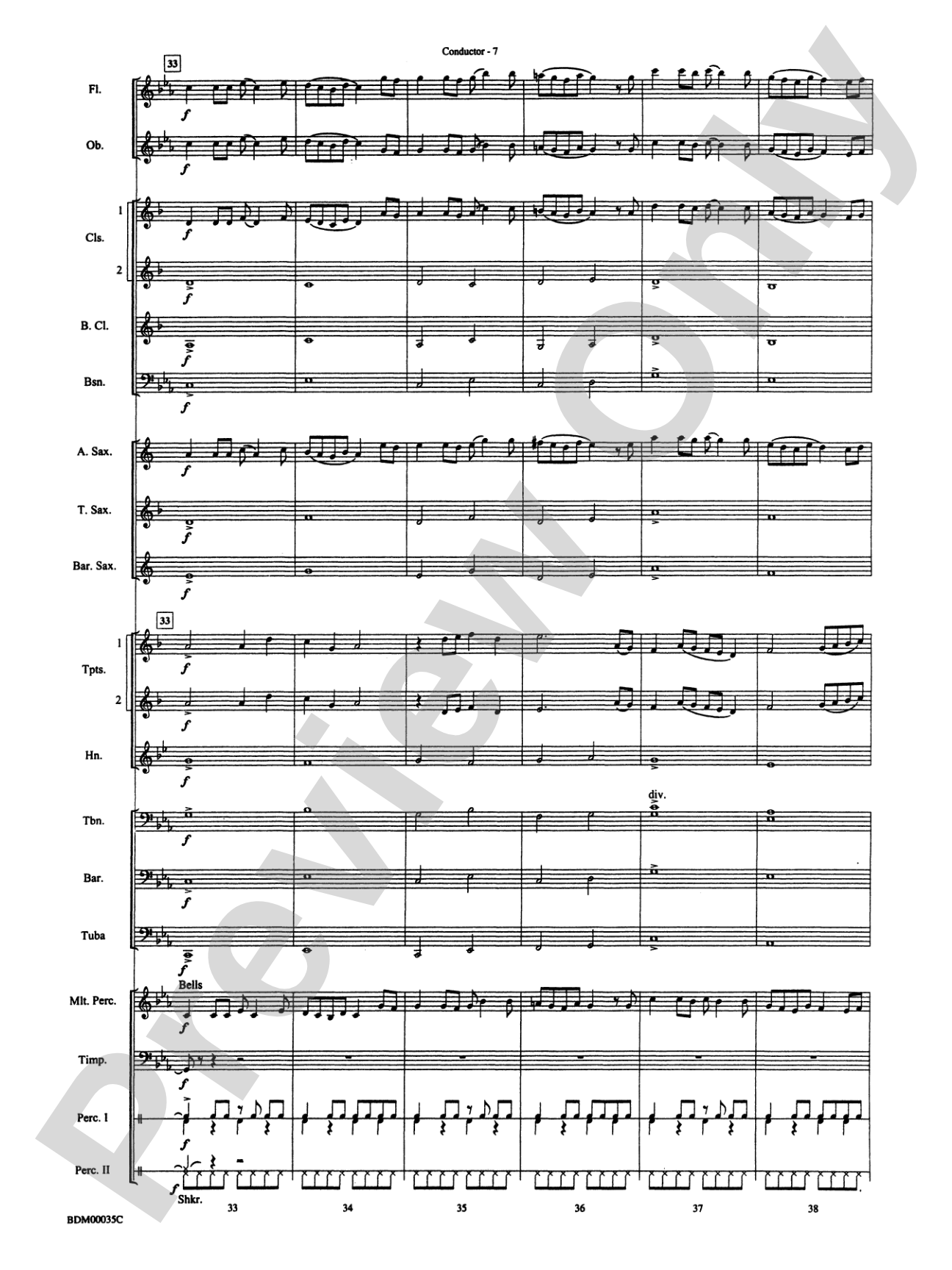Tribal War Chant: Concert Band Conductor Score & Parts