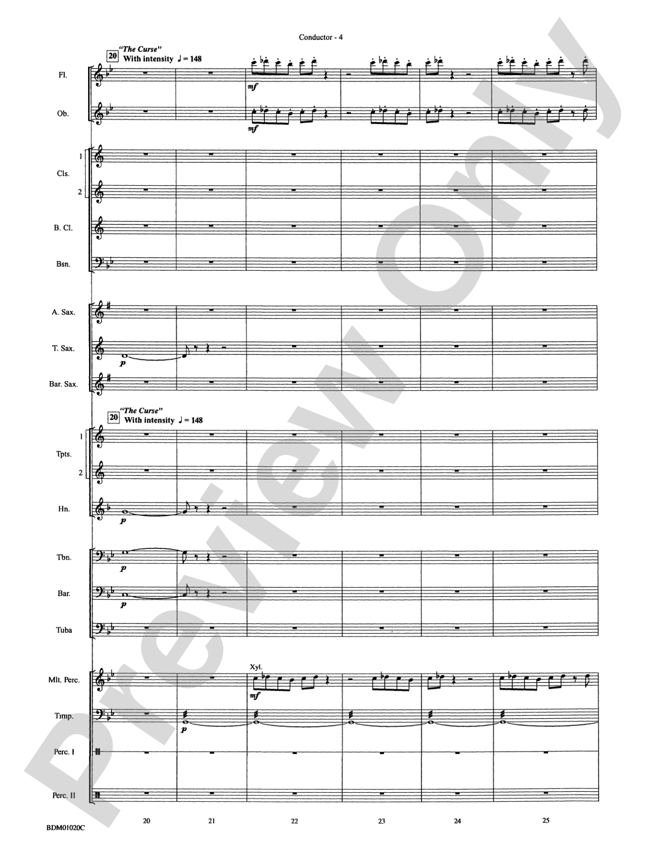 The Curse of Tutankhamun: Concert Band Conductor Score & Parts