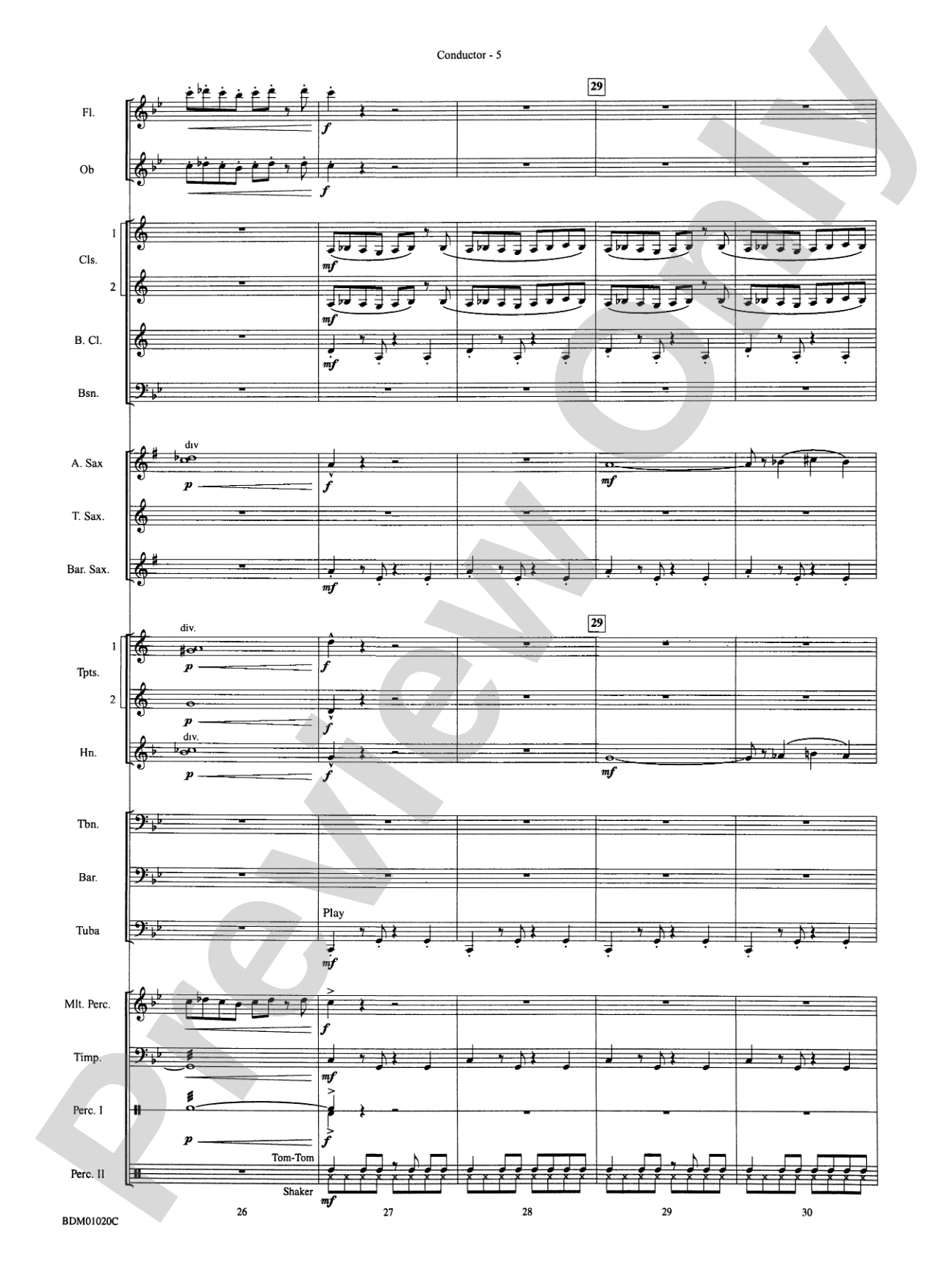 The Curse of Tutankhamun: Concert Band Conductor Score & Parts