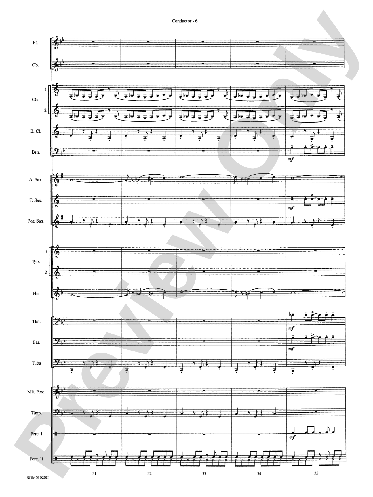 The Curse of Tutankhamun: Concert Band Conductor Score & Parts