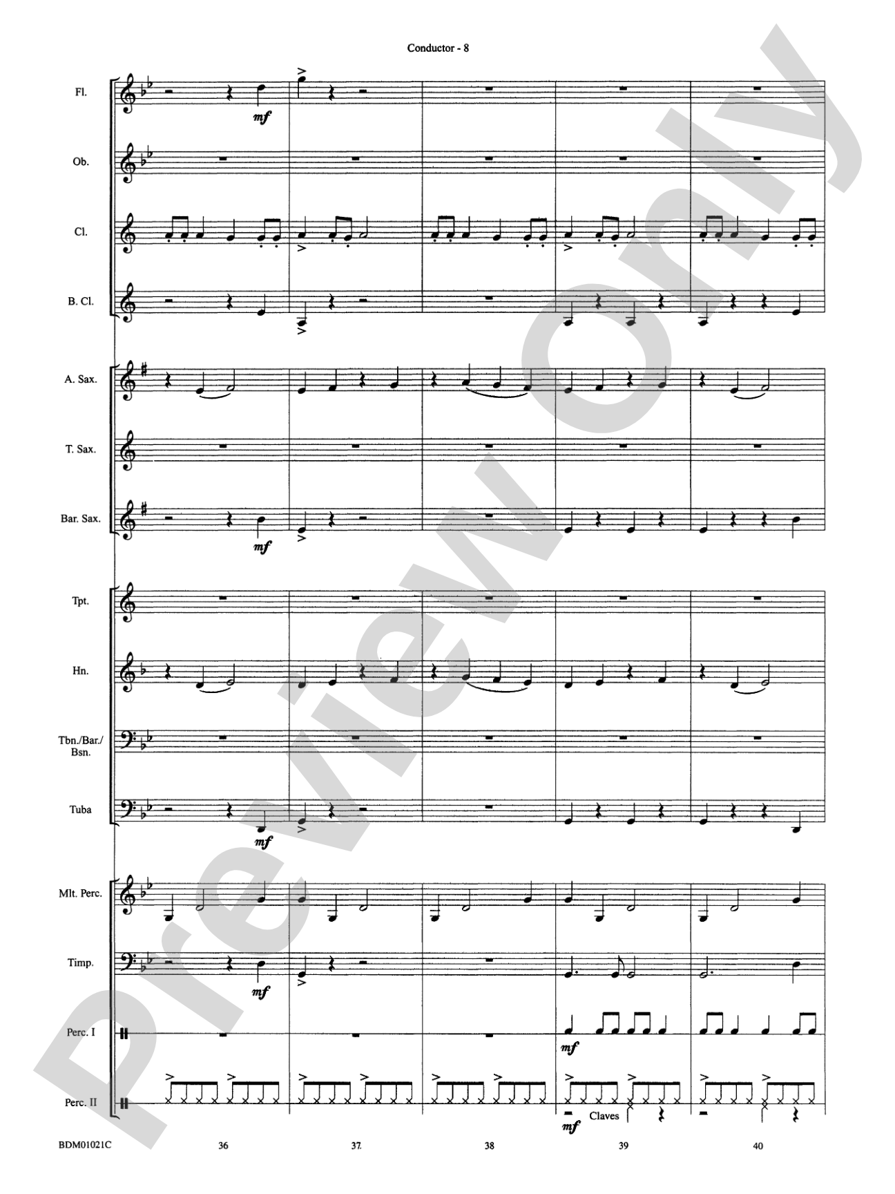 Furioso: Concert Band Conductor Score & Parts