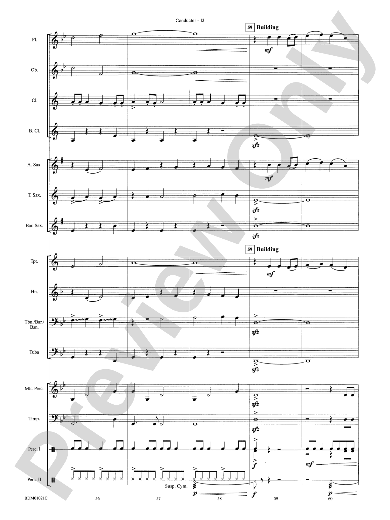 Furioso: Concert Band Conductor Score & Parts