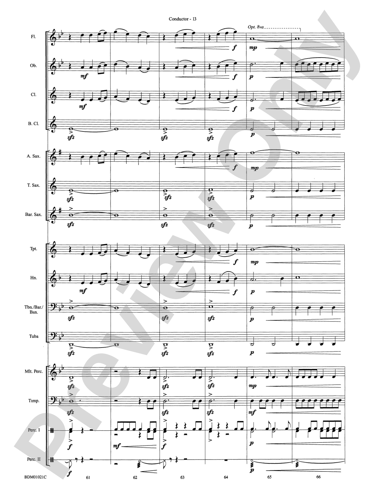 Furioso: Concert Band Conductor Score & Parts