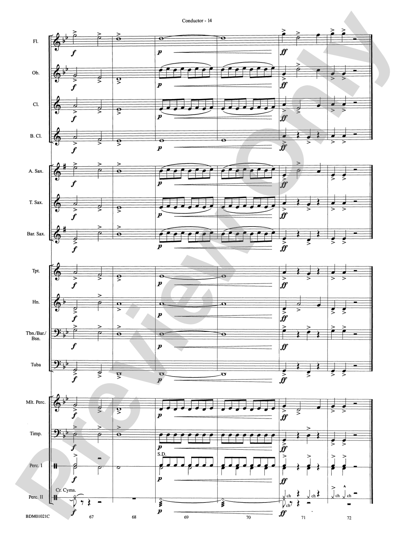 Furioso: Concert Band Conductor Score & Parts