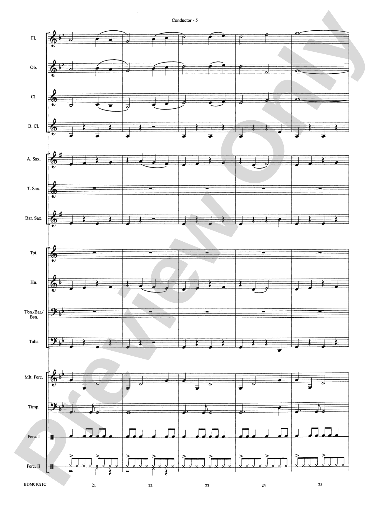 Furioso: Concert Band Conductor Score & Parts