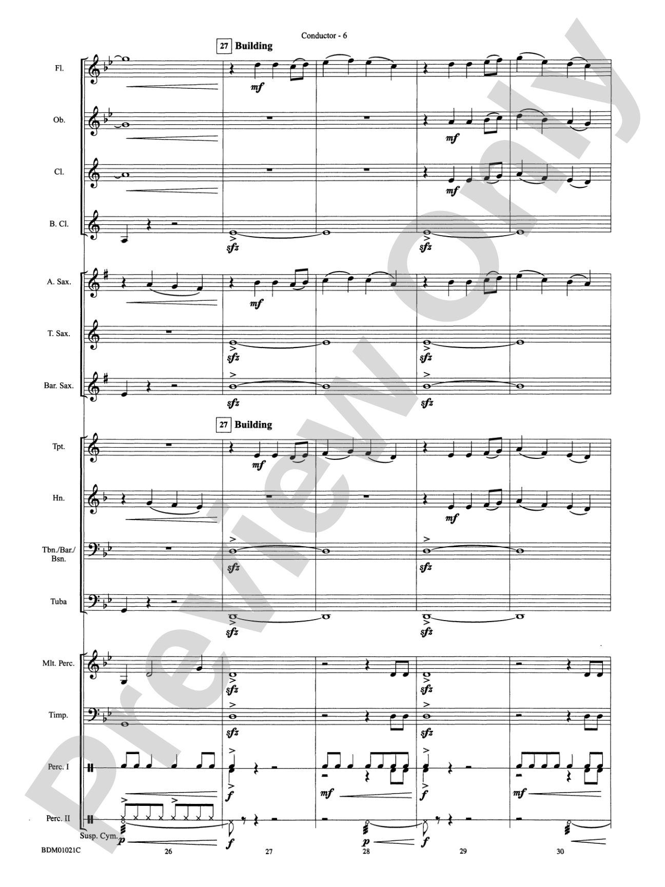 Furioso: Concert Band Conductor Score & Parts