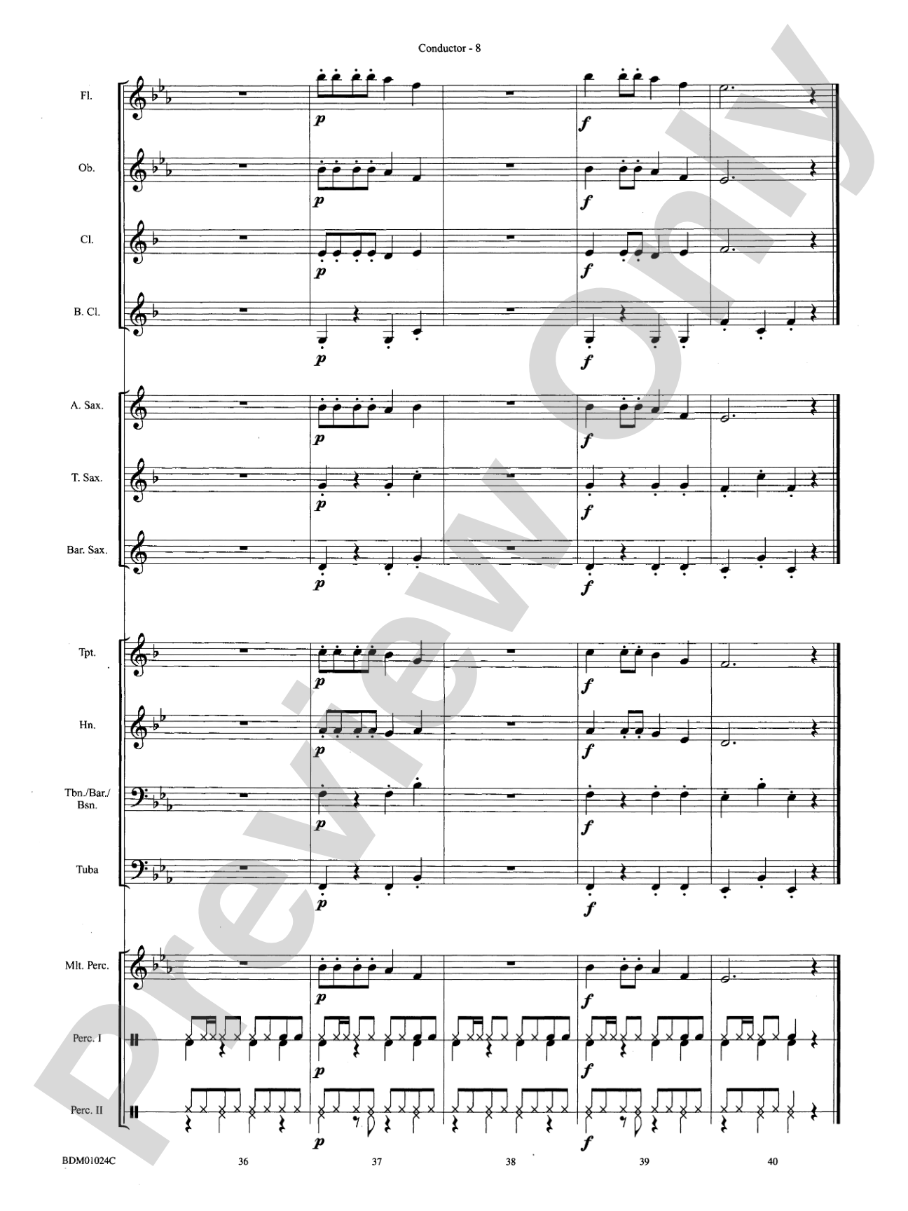 Caribbean Delight: Concert Band Conductor Score & Parts