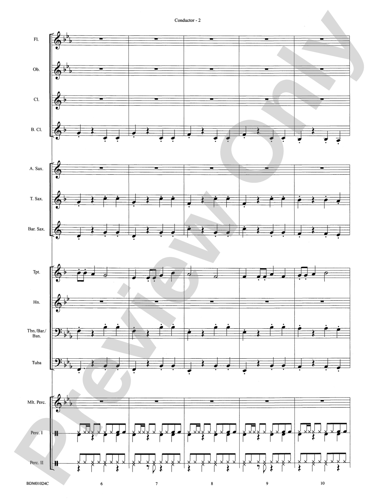 Caribbean Delight: Concert Band Conductor Score & Parts