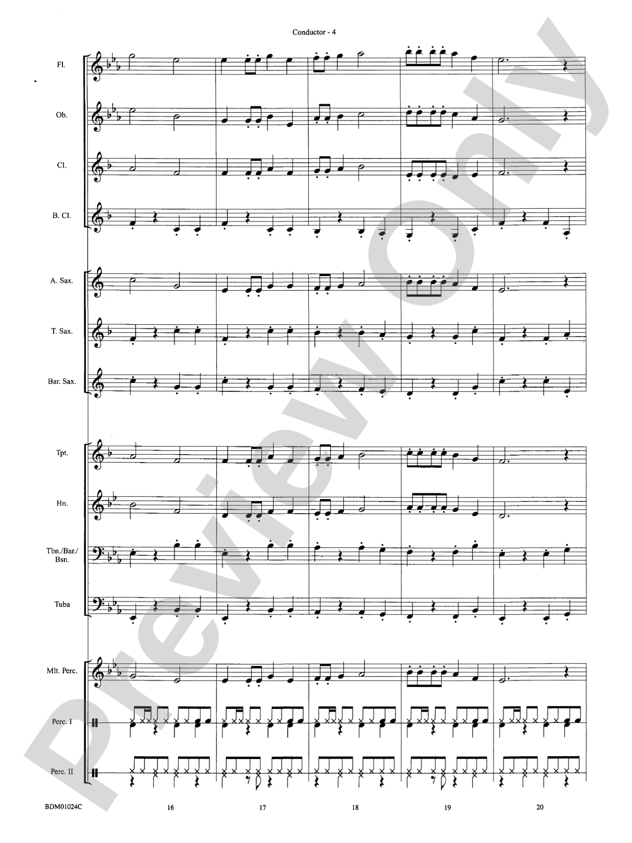 Caribbean Delight: Concert Band Conductor Score & Parts