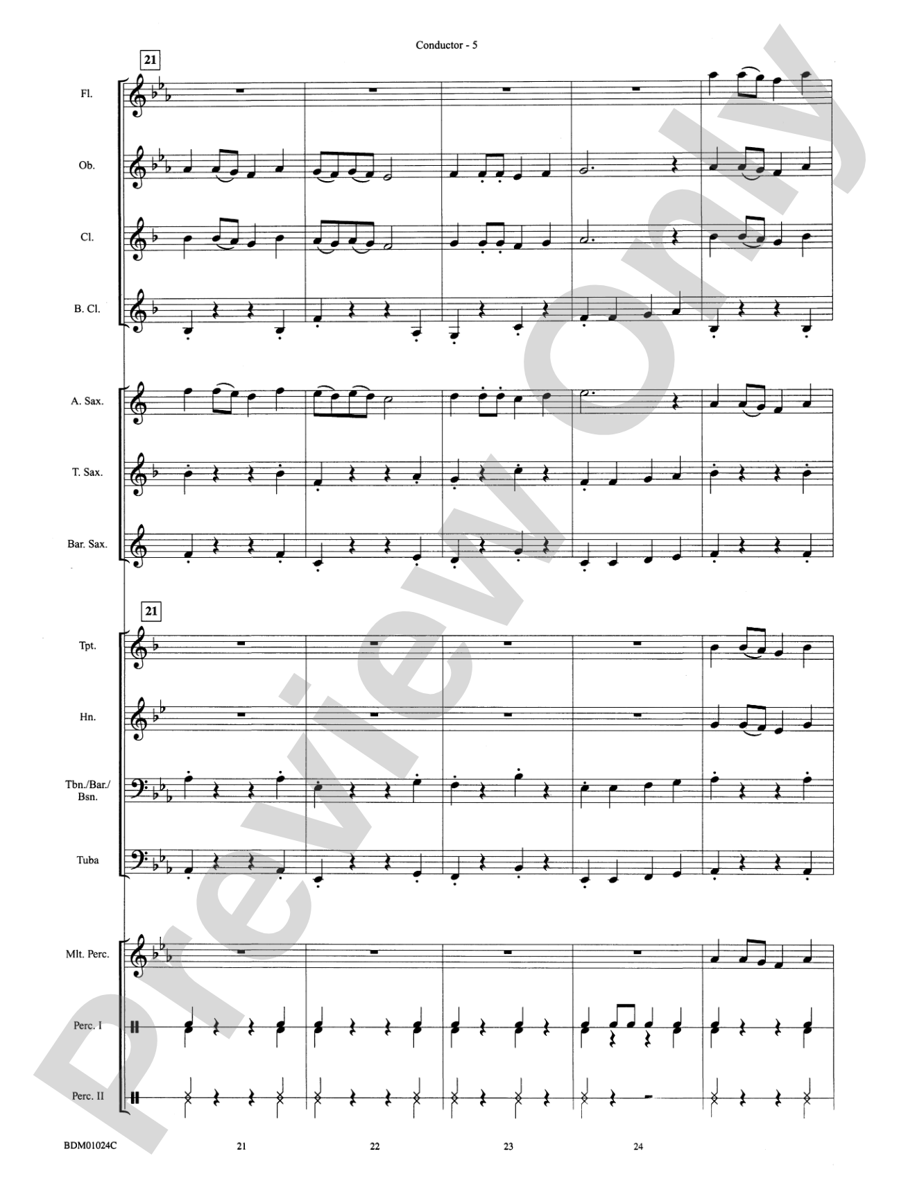 Caribbean Delight: Concert Band Conductor Score & Parts