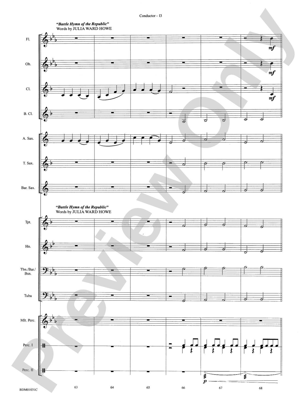 Patriotic Bits & Pieces (based on Favorite American Themes): Concert Band Conductor Score & Parts