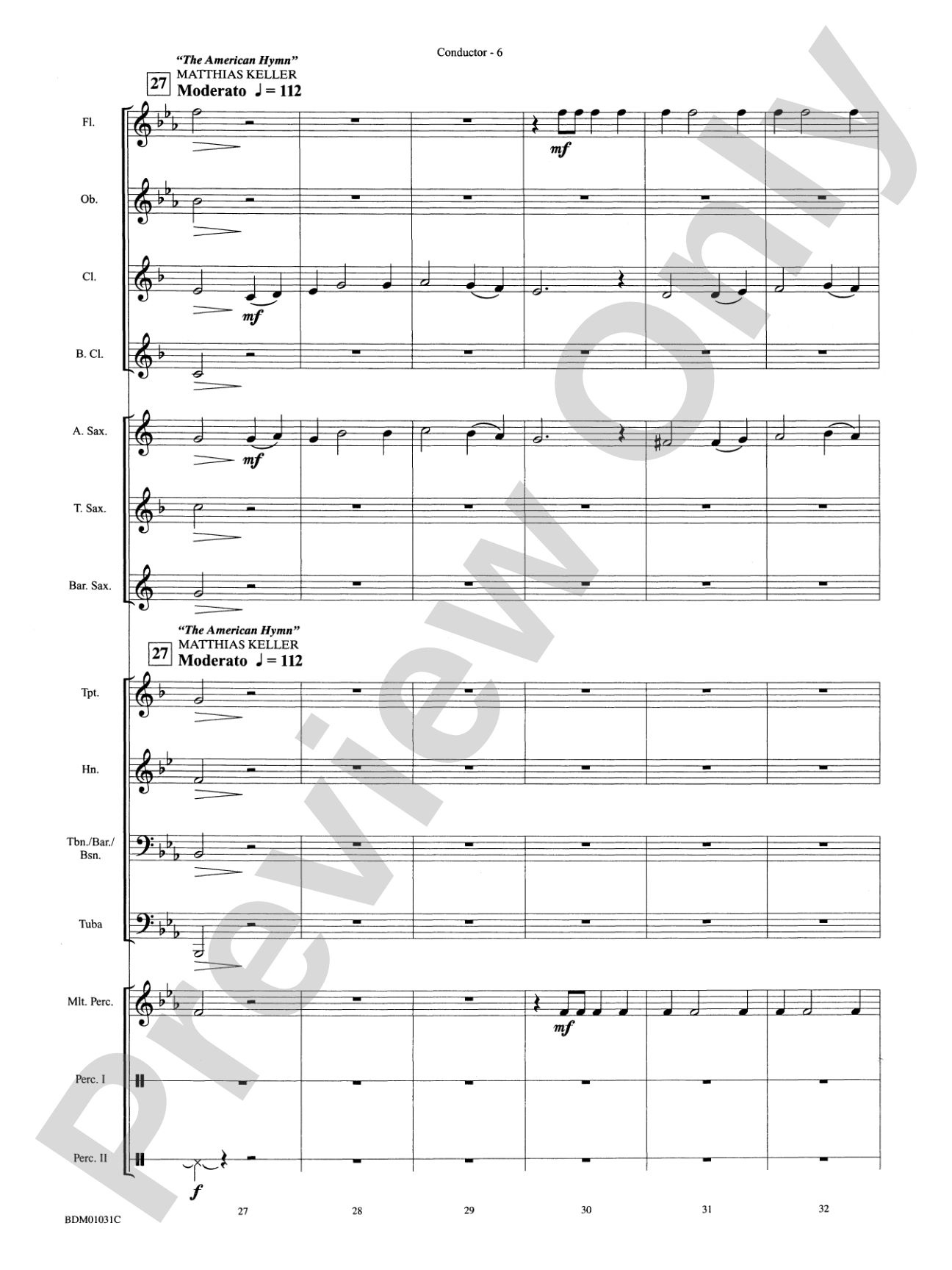 Patriotic Bits & Pieces (based on Favorite American Themes): Concert Band Conductor Score & Parts