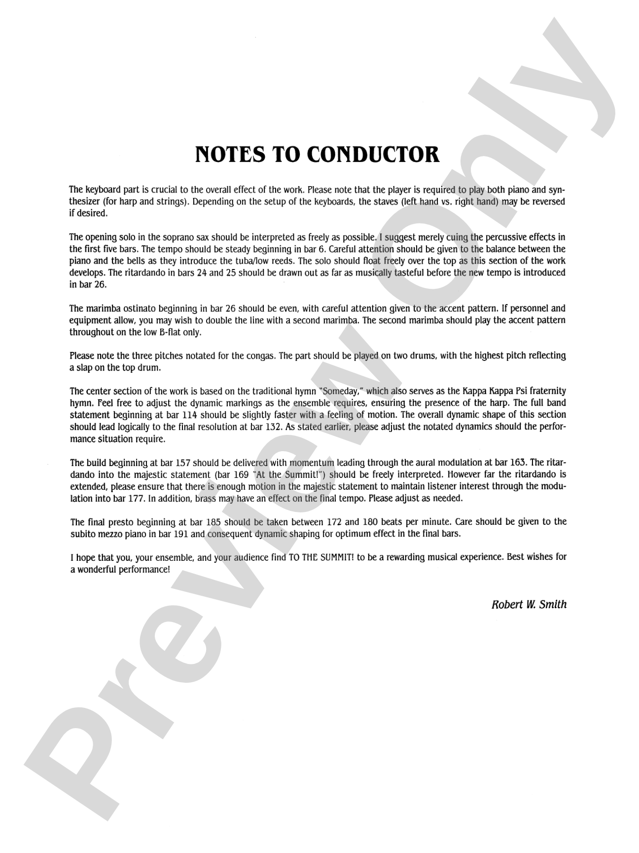 To the Summit! (Strive for the Highest): Concert Band Conductor Score & Parts