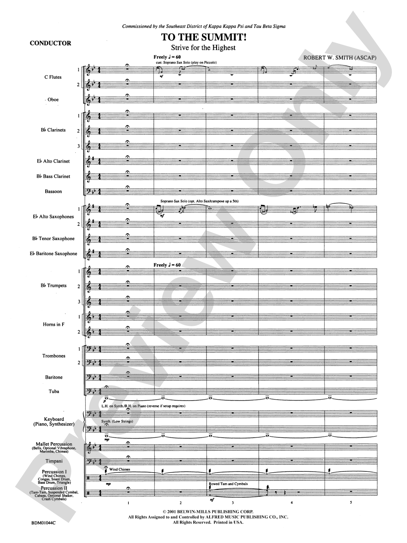To the Summit! (Strive for the Highest): Concert Band Conductor Score & Parts