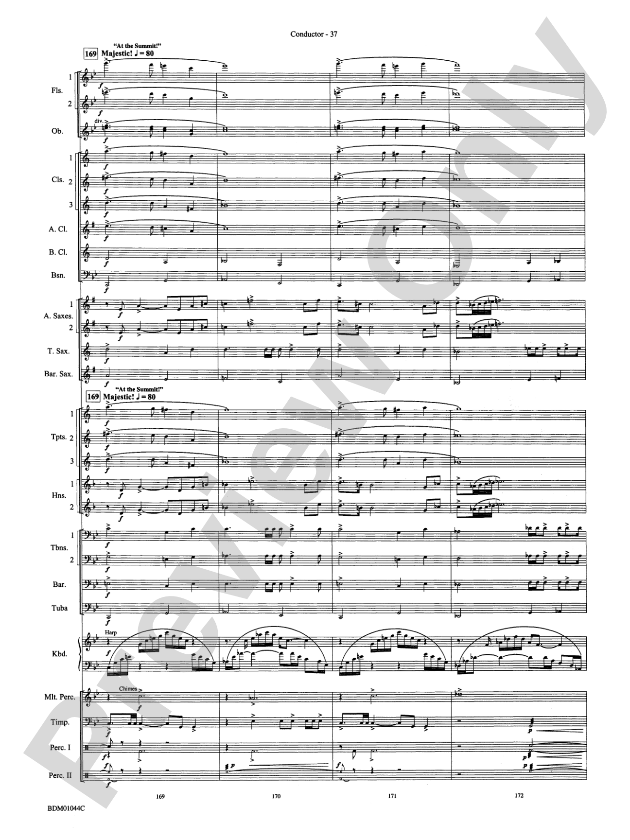 To the Summit! (Strive for the Highest): Concert Band Conductor Score & Parts