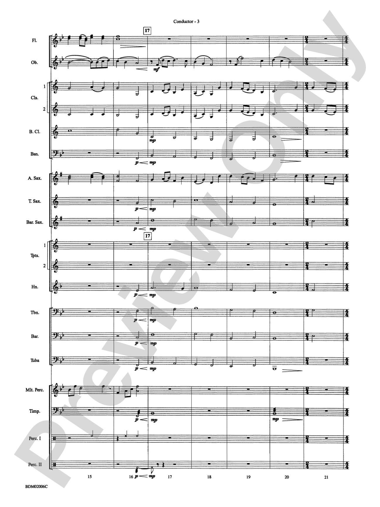 When Summer Takes Flight: Concert Band Conductor Score & Parts