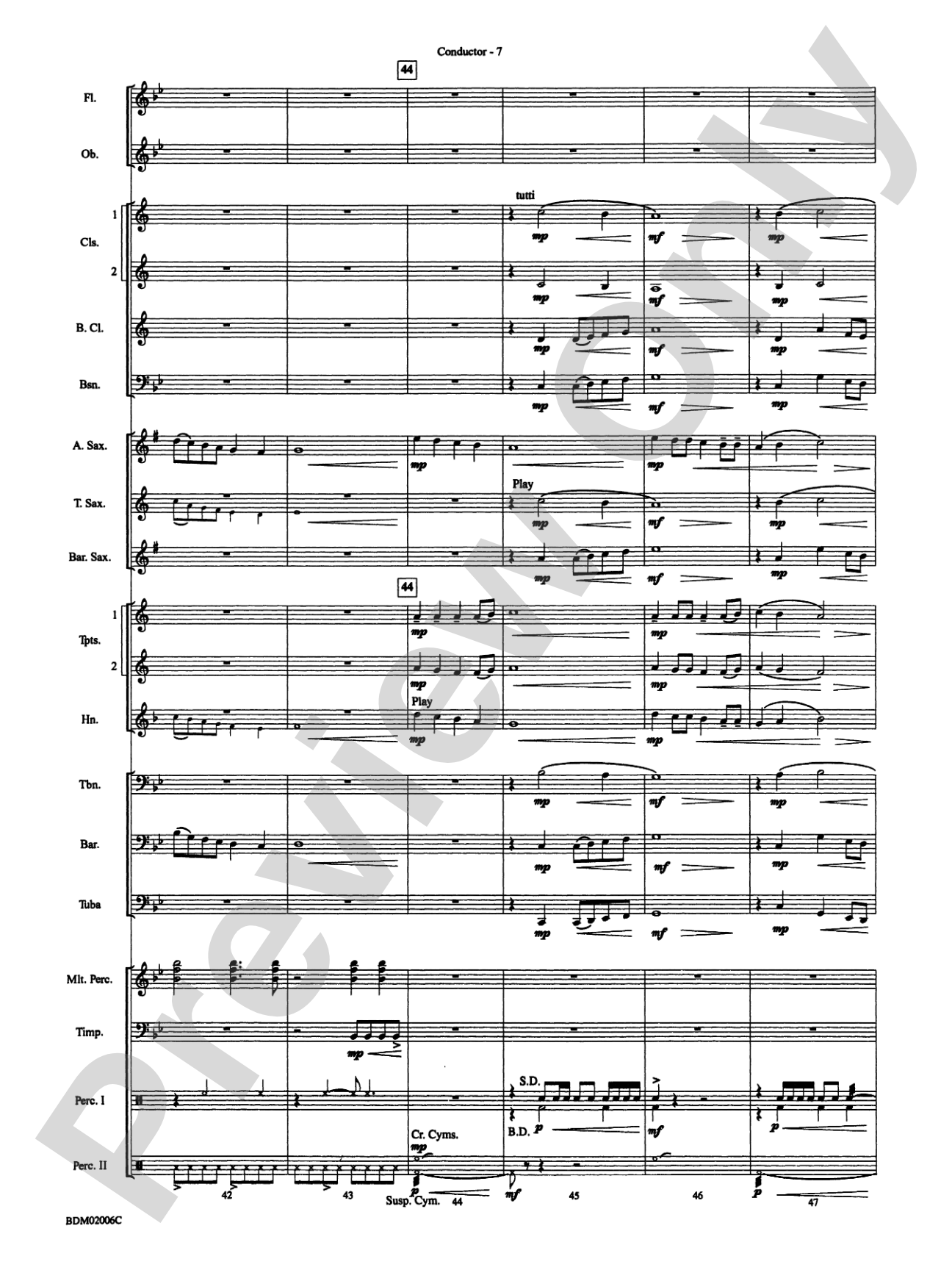 When Summer Takes Flight: Concert Band Conductor Score & Parts