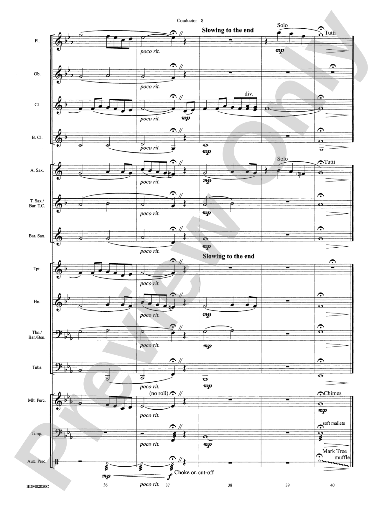 In the Wake of Spring: Concert Band Conductor Score & Parts