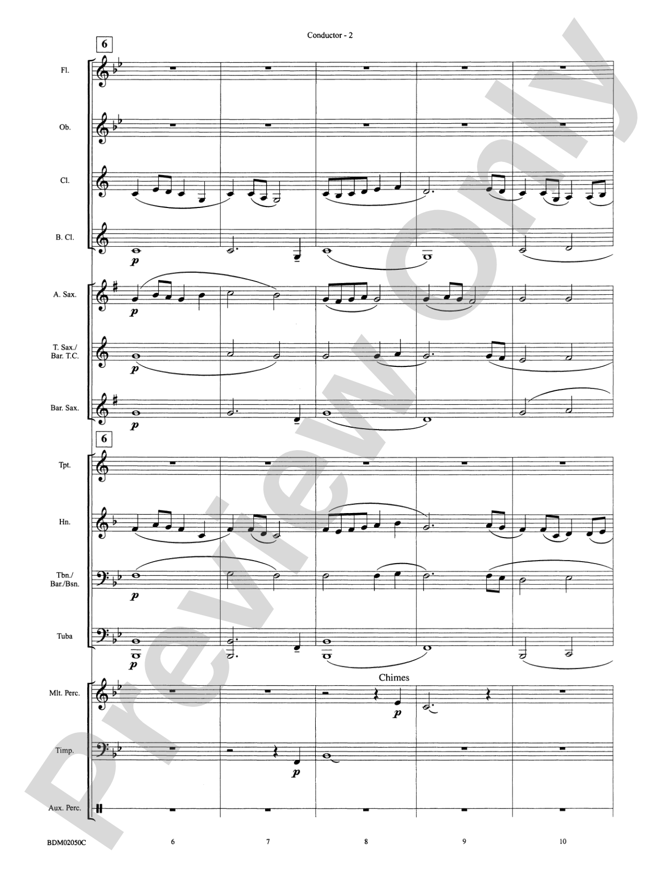 In the Wake of Spring: Concert Band Conductor Score & Parts