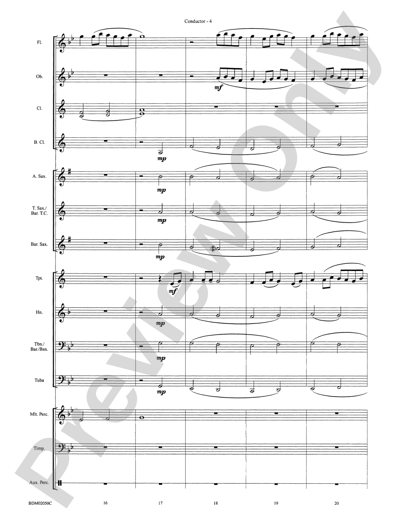 In the Wake of Spring: Concert Band Conductor Score & Parts