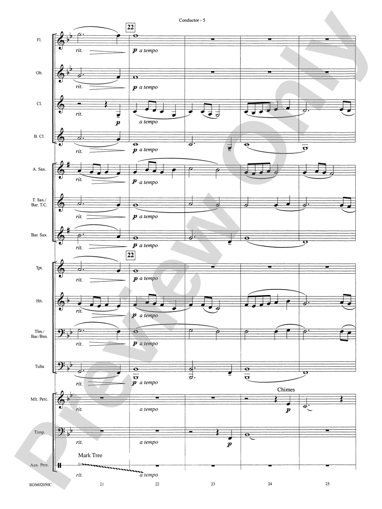 In the Wake of Spring: Concert Band Conductor Score & Parts