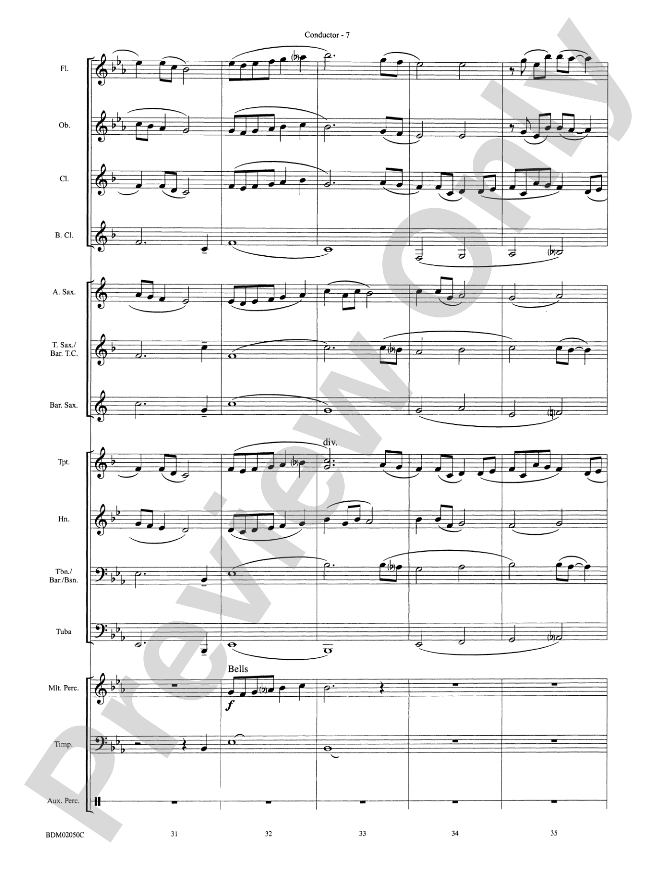 In the Wake of Spring: Concert Band Conductor Score & Parts