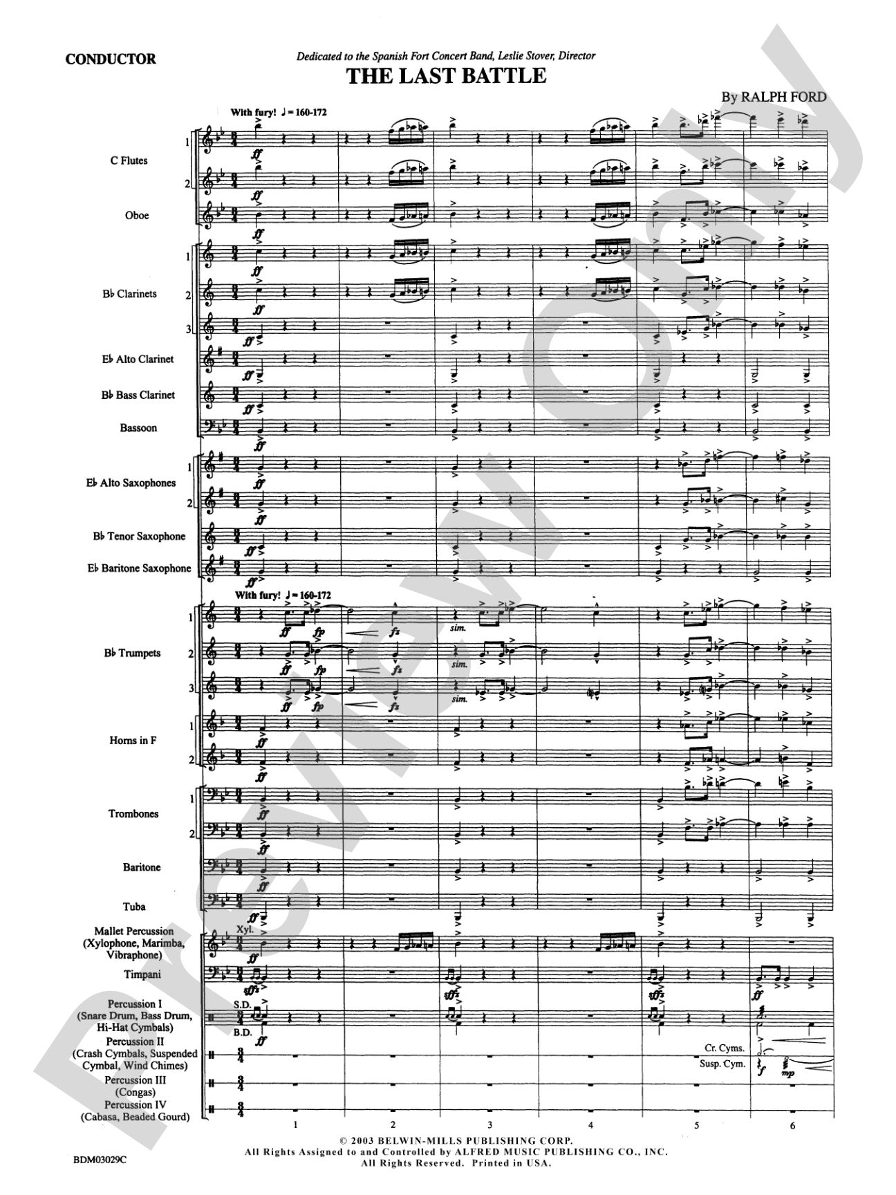 The Last Battle: Concert Band Conductor Score & Parts