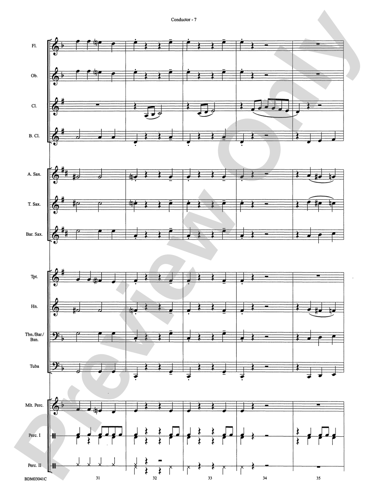 Clarinet Cookin': Concert Band Conductor Score & Parts