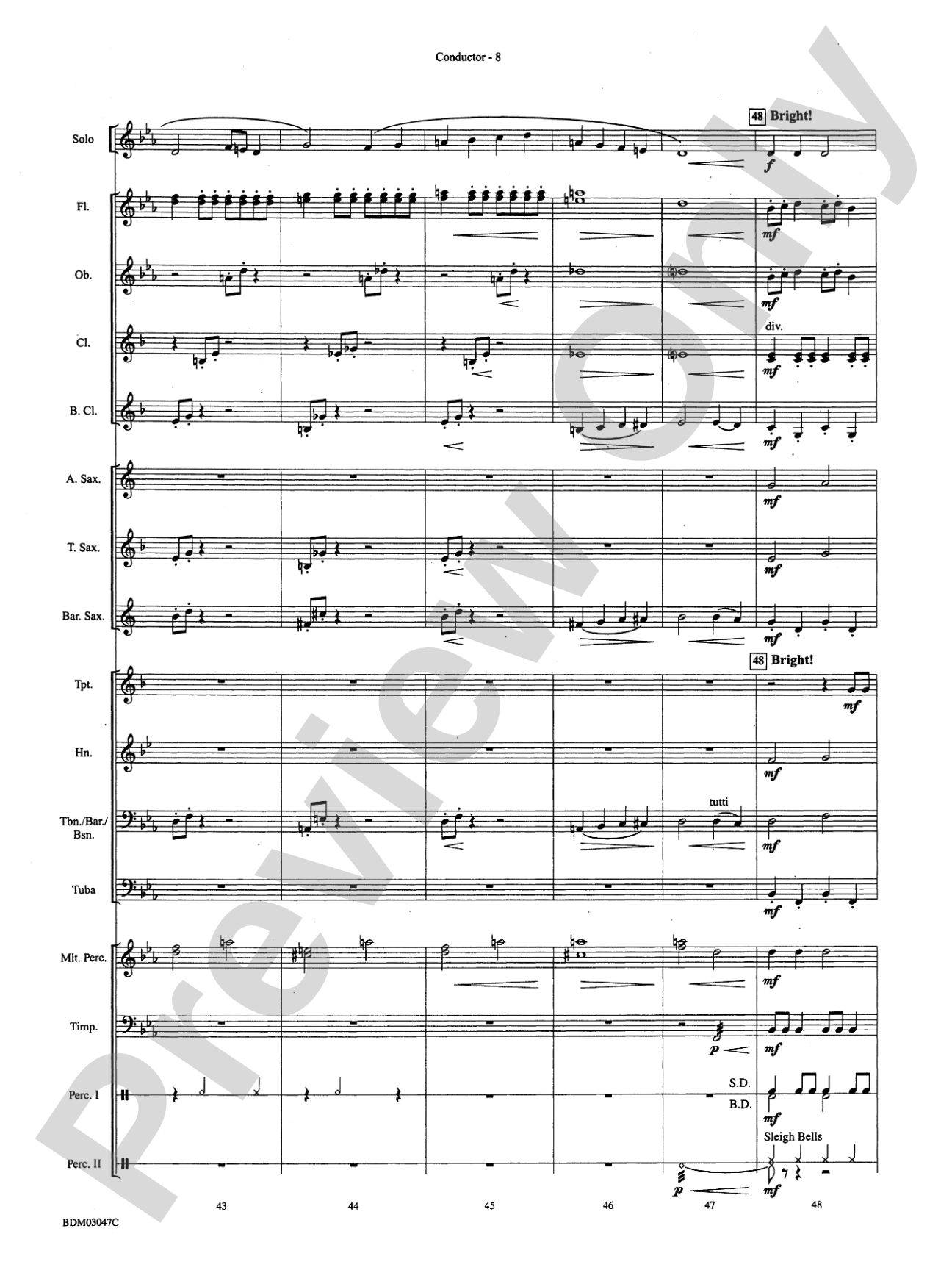 Christmas Concerto #3 (for Soloist and Band): Concert Band Conductor Score & Parts