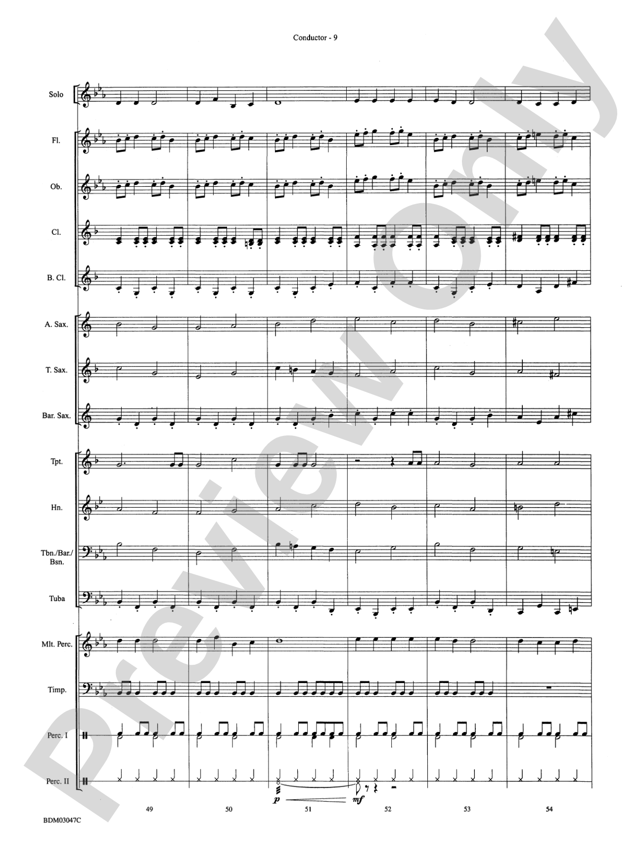 Christmas Concerto #3 (for Soloist and Band): Concert Band Conductor Score & Parts