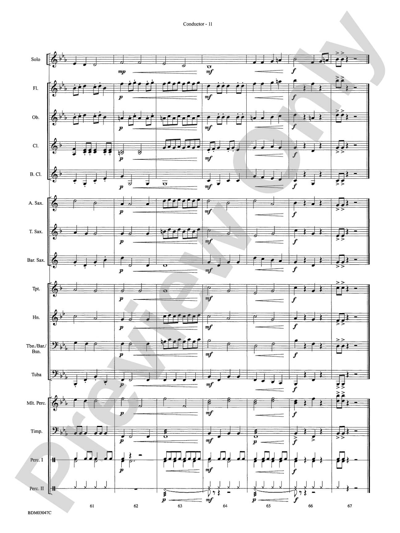 Christmas Concerto #3 (for Soloist and Band): Concert Band Conductor Score & Parts