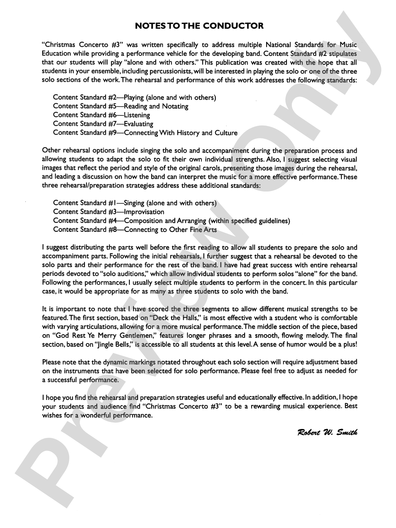 Christmas Concerto #3 (for Soloist and Band): Concert Band Conductor Score & Parts