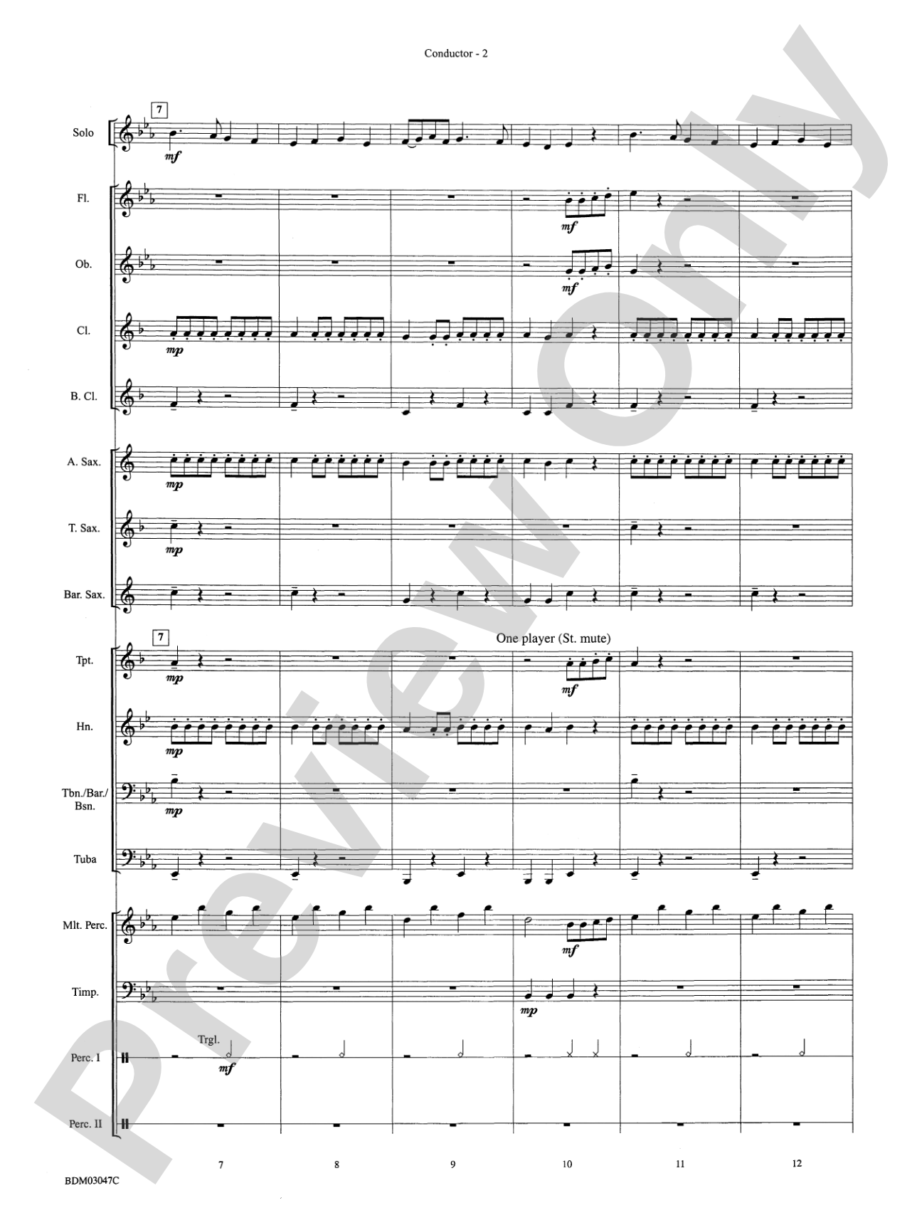 Christmas Concerto #3 (for Soloist and Band): Concert Band Conductor Score & Parts