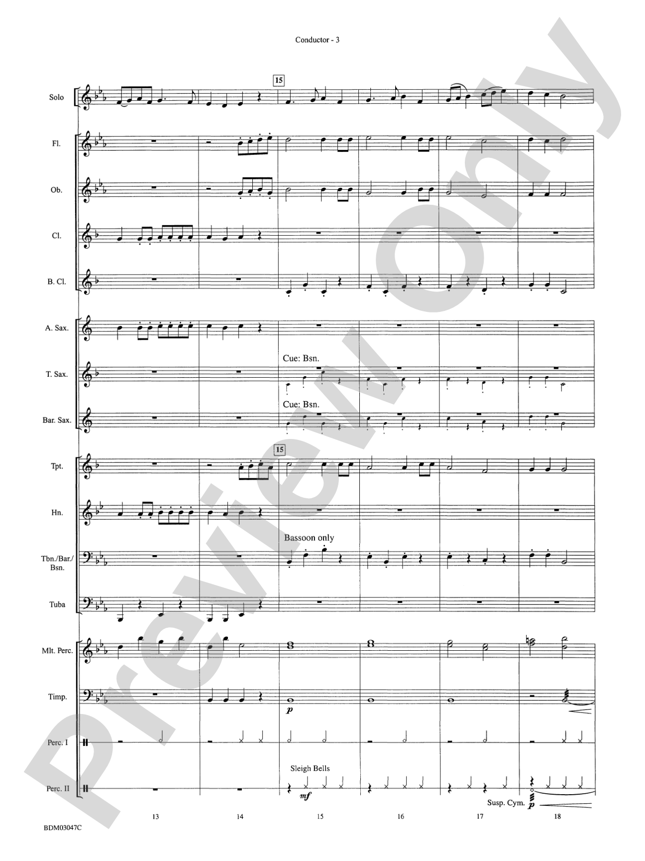 Christmas Concerto #3 (for Soloist and Band): Concert Band Conductor Score & Parts